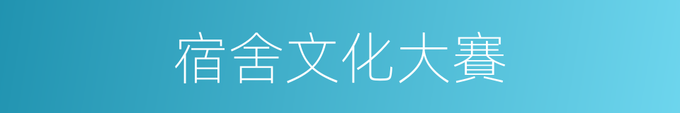 宿舍文化大賽的同義詞