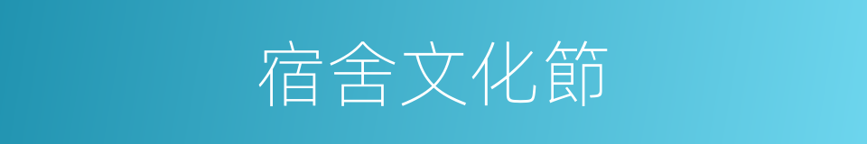 宿舍文化節的同義詞