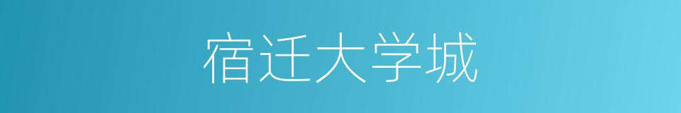 宿迁大学城的同义词