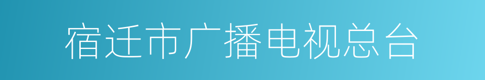 宿迁市广播电视总台的同义词