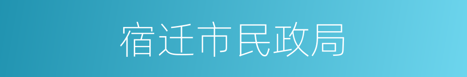 宿迁市民政局的同义词