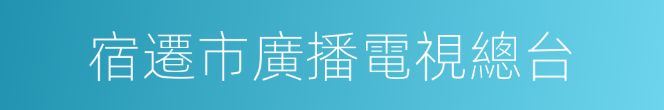 宿遷市廣播電視總台的同義詞