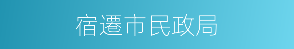 宿遷市民政局的同義詞