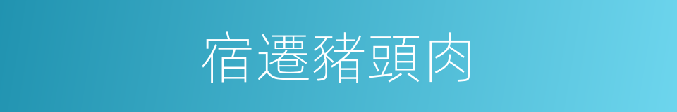 宿遷豬頭肉的同義詞