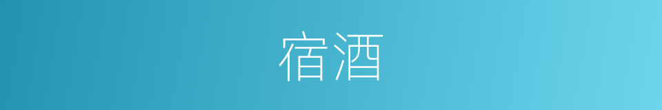 宿酒的意思