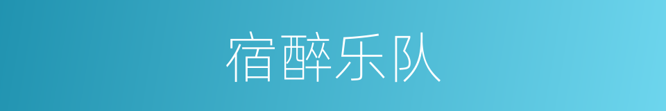 宿醉乐队的同义词