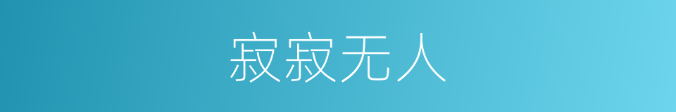 寂寂无人的同义词