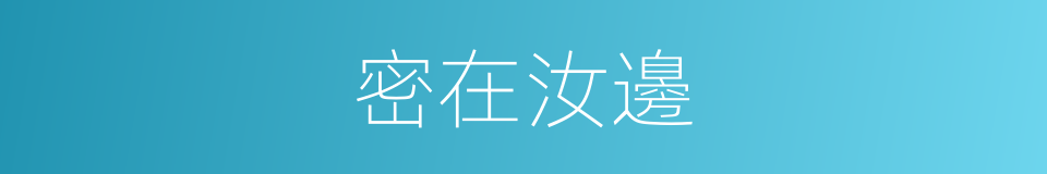 密在汝邊的同義詞