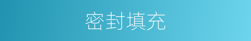 密封填充的同义词