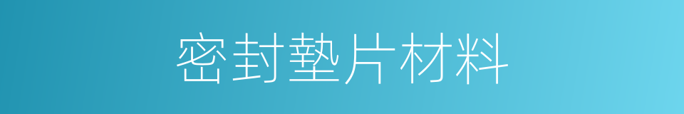 密封墊片材料的同義詞