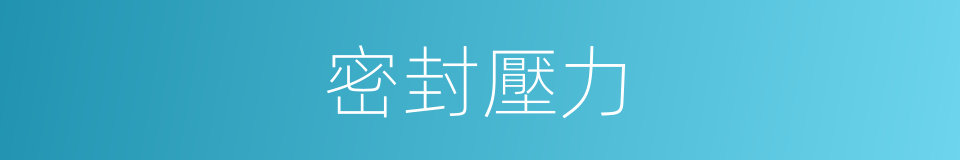 密封壓力的同義詞
