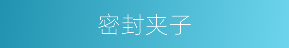 密封夹子的同义词