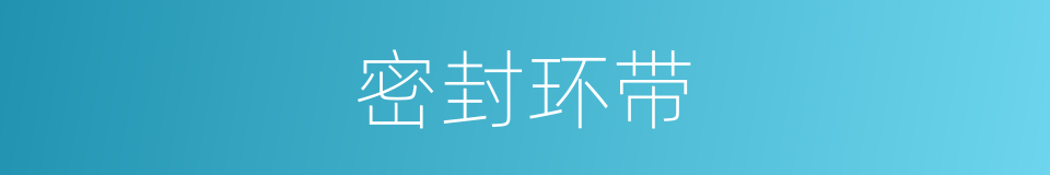 密封环带的同义词