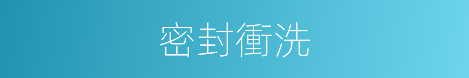 密封衝洗的同義詞