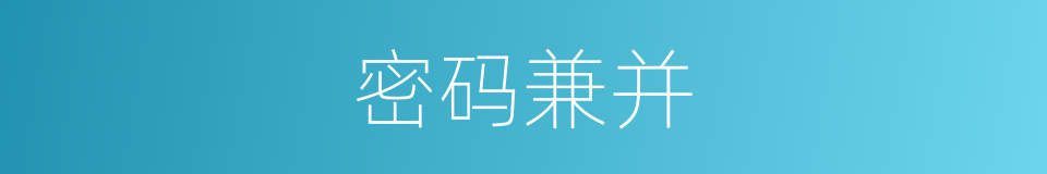 密码兼并的同义词