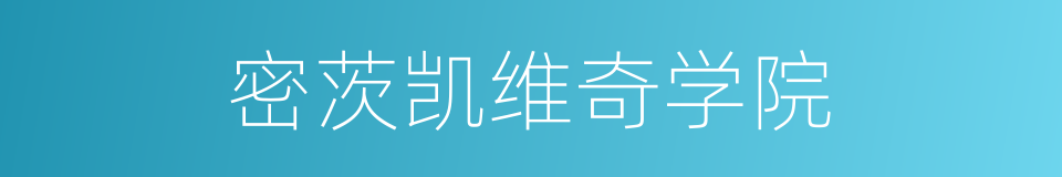 密茨凯维奇学院的同义词