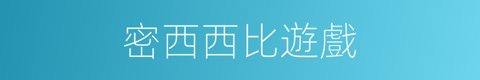 密西西比遊戲的同義詞