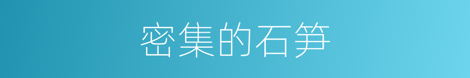 密集的石笋的同义词