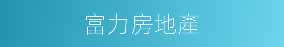 富力房地產的同義詞