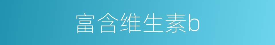 富含维生素b的同义词