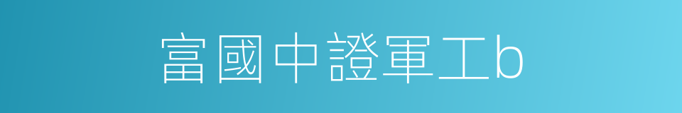 富國中證軍工b的同義詞