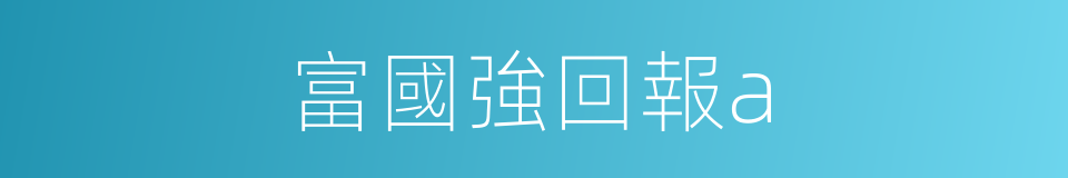富國強回報a的同義詞