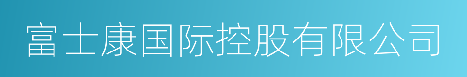 富士康国际控股有限公司的同义词