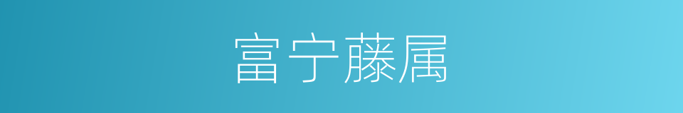 富宁藤属的同义词