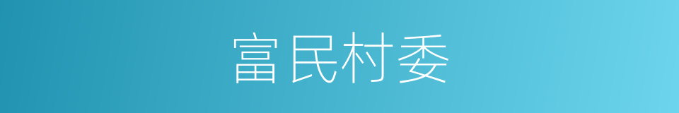 富民村委的同义词