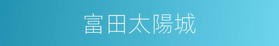 富田太陽城的同義詞