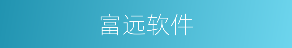 富远软件的同义词