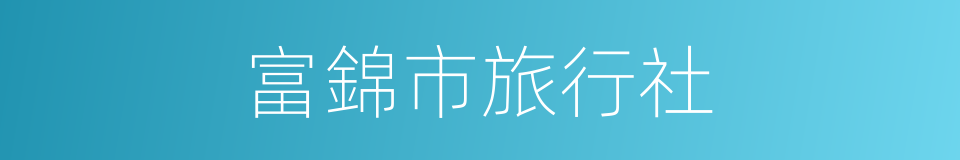 富錦市旅行社的同義詞