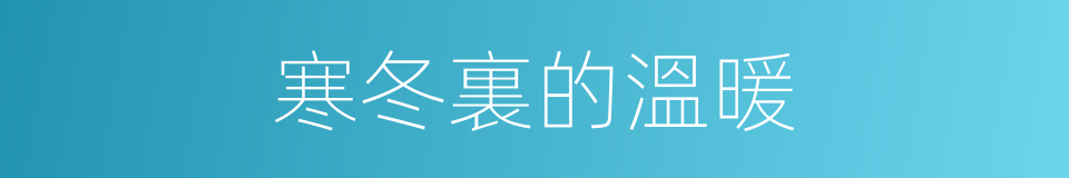 寒冬裏的溫暖的同義詞
