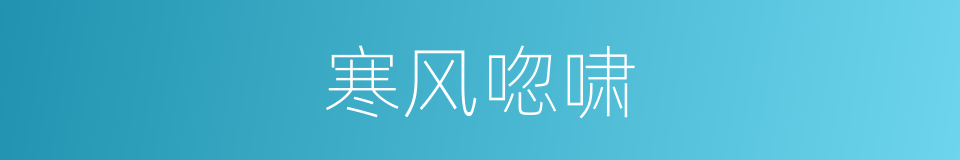 寒风唿啸的同義詞