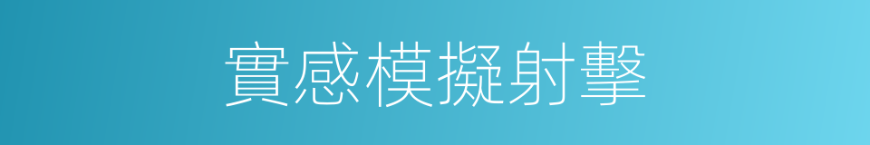 實感模擬射擊的同義詞