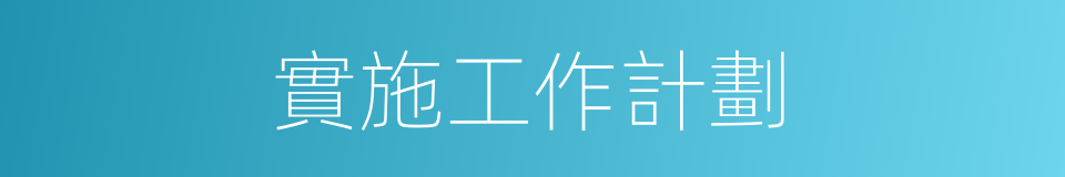 實施工作計劃的同義詞