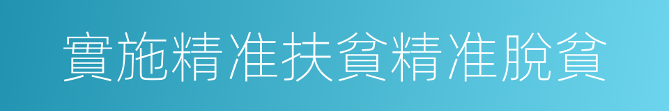 實施精准扶貧精准脫貧的同義詞