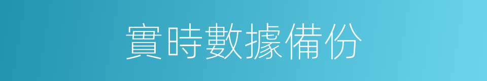 實時數據備份的同義詞