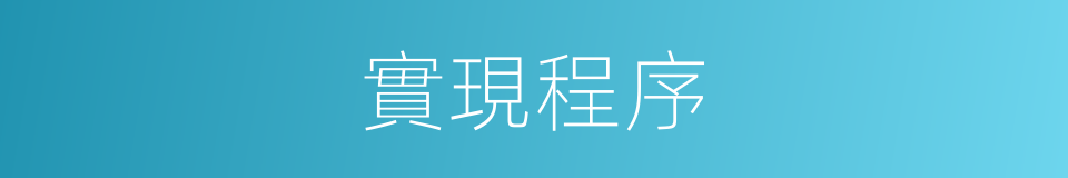 實現程序的同義詞