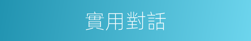 實用對話的同義詞