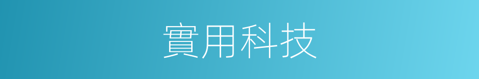 實用科技的同義詞