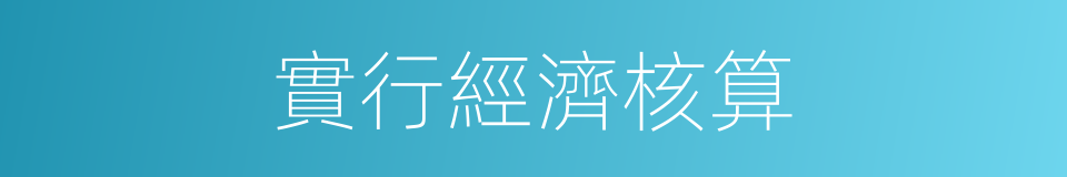 實行經濟核算的同義詞