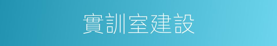 實訓室建設的同義詞