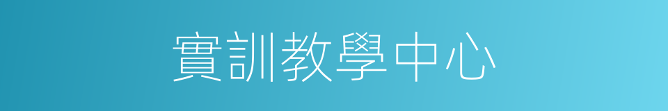 實訓教學中心的同義詞