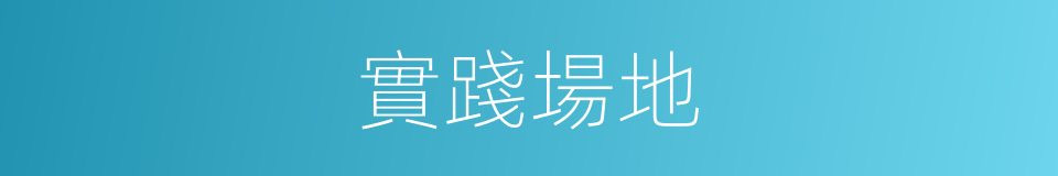 實踐場地的同義詞