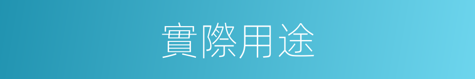 實際用途的同義詞