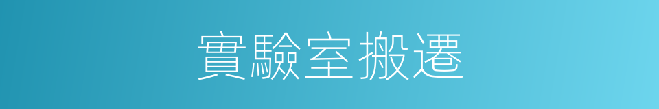 實驗室搬遷的同義詞