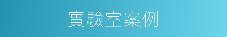 實驗室案例的同義詞