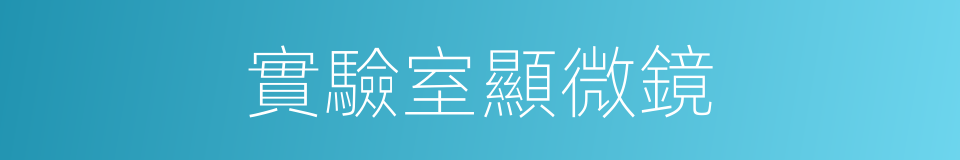 實驗室顯微鏡的同義詞