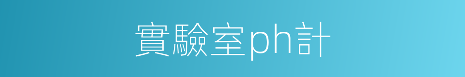 實驗室ph計的同義詞